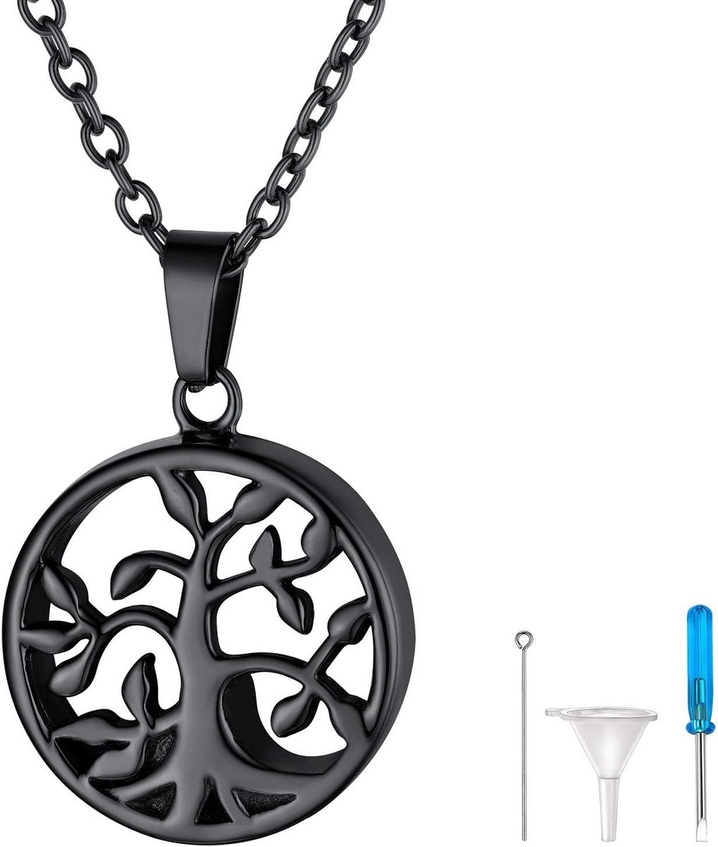 FindChic Tree of Life Urn Keepsake Necklaces for Ash, Surgical Stainless - ShopVlot