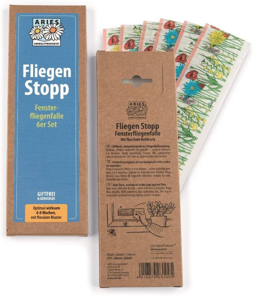 ARIES Fly Stop Window Fly Trap, Set of 6, Transparent, 6 - ShopVlot