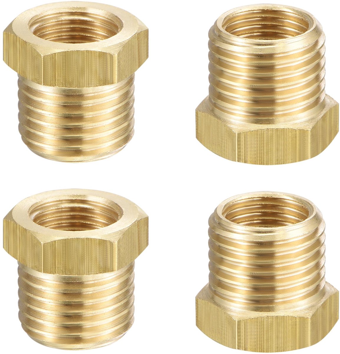 Solidchoice - Set van 4 Messing Adapters voor Drukmeters
