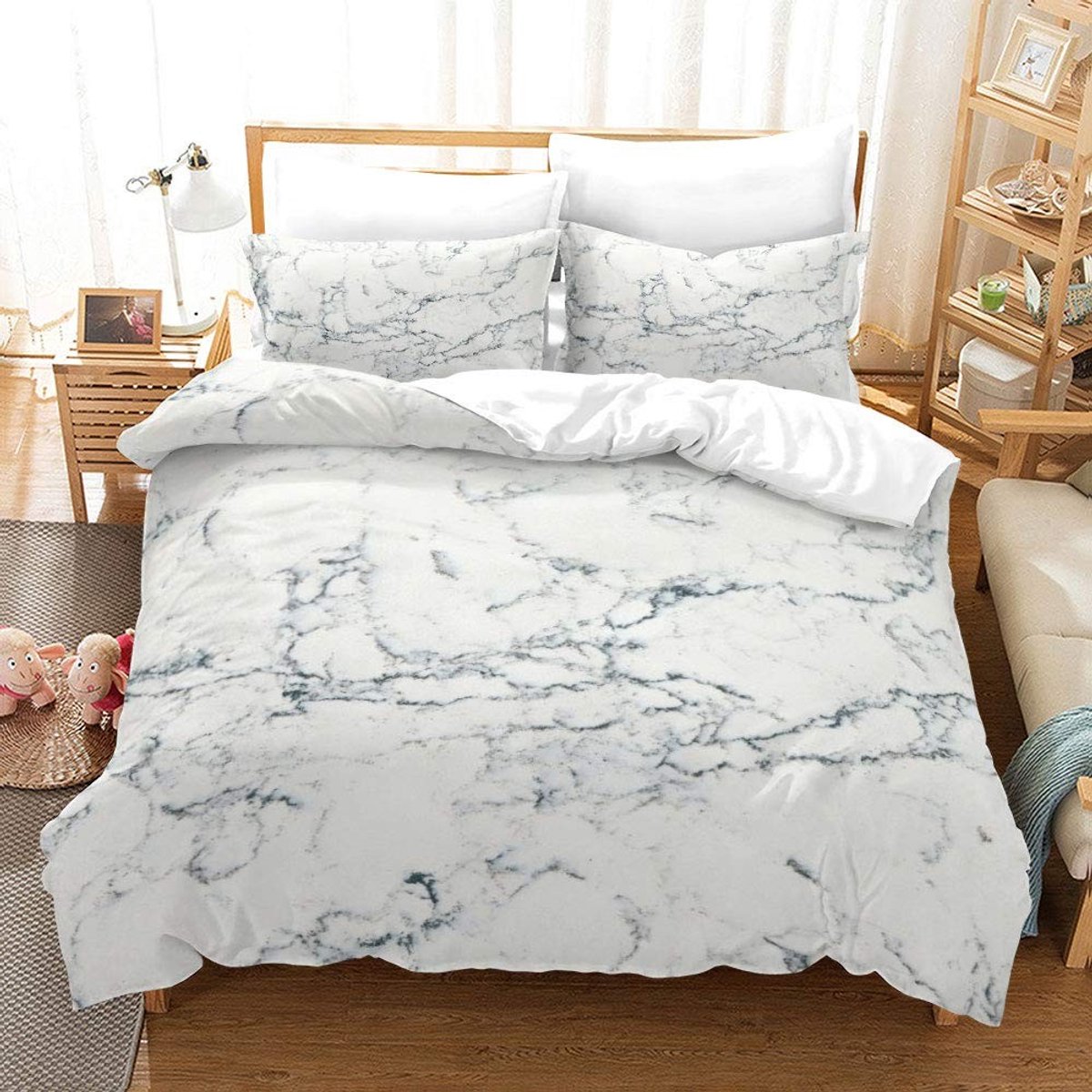 Solidchoice - 3-delige Bedset met 3D Print Effect en Zachte Microvezel