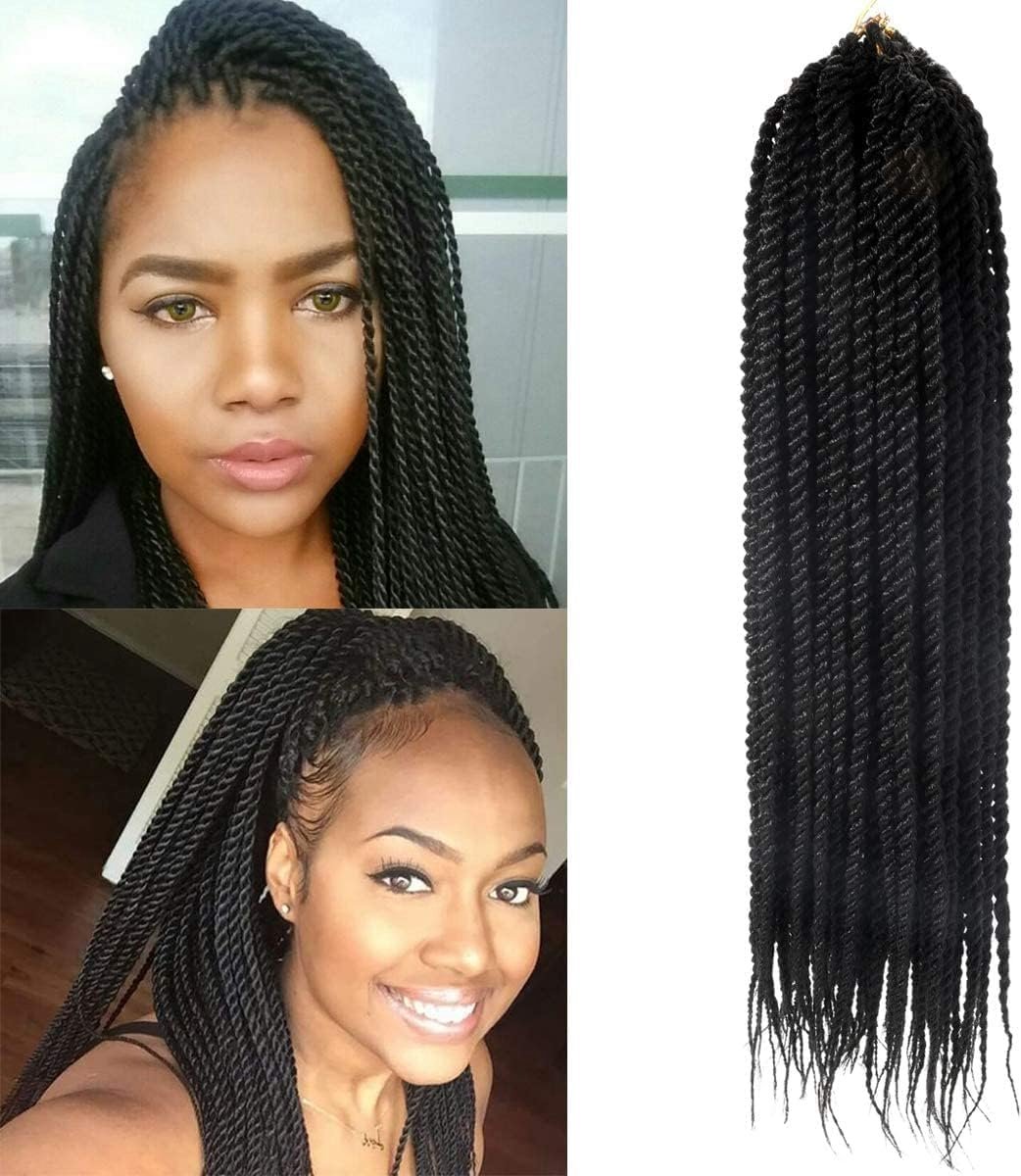 Senegalese twist haarextensies 18 inch - synthetisch haar - hittebestendige vezels - voor een volle look - ShopVlot