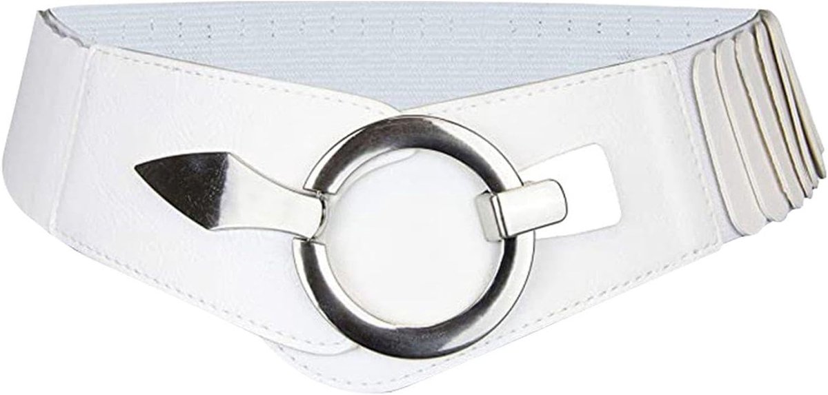 Brede damesriem M - witte riem - elegante uitstraling - perfect voor jurkdecoratie - ShopVlot