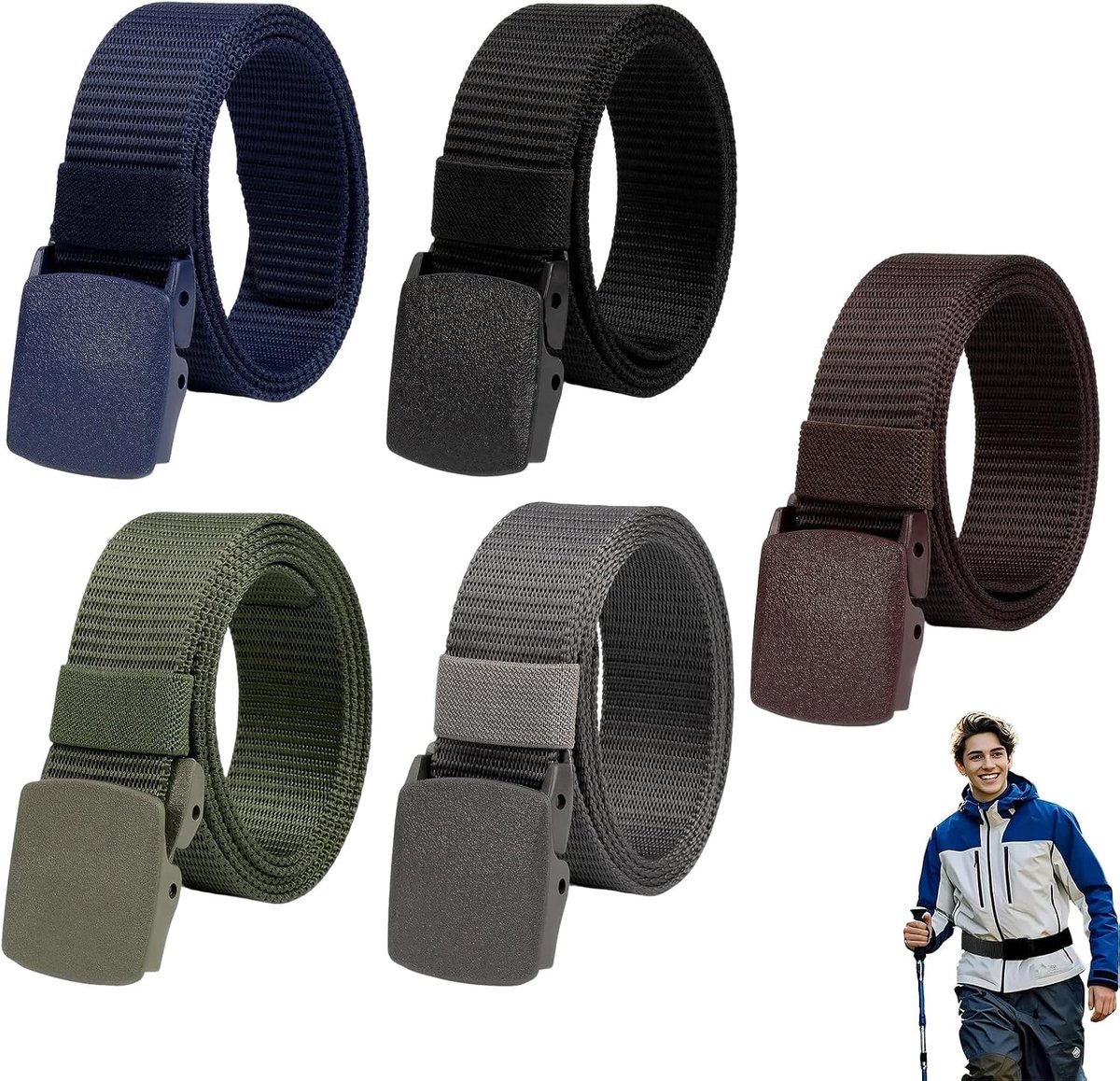 Herenhandschoenen 5-pack - Verstelbaar - Verschillende kleuren - Comfortabel voor dagelijks gebruik - ShopVlot