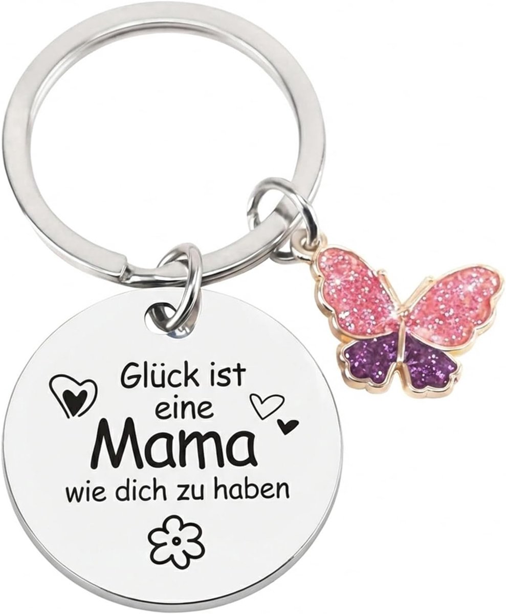 Sleutelhanger Vlinder - VelvetGlow - Persoonlijk Cadeau - Perfect voor Moederdag - ShopVlot