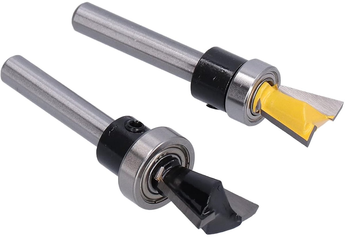 Dovetail freeskop 1/4 inch - carbon staal - 2 stuks - ideaal voor houtbewerking - ShopVlot