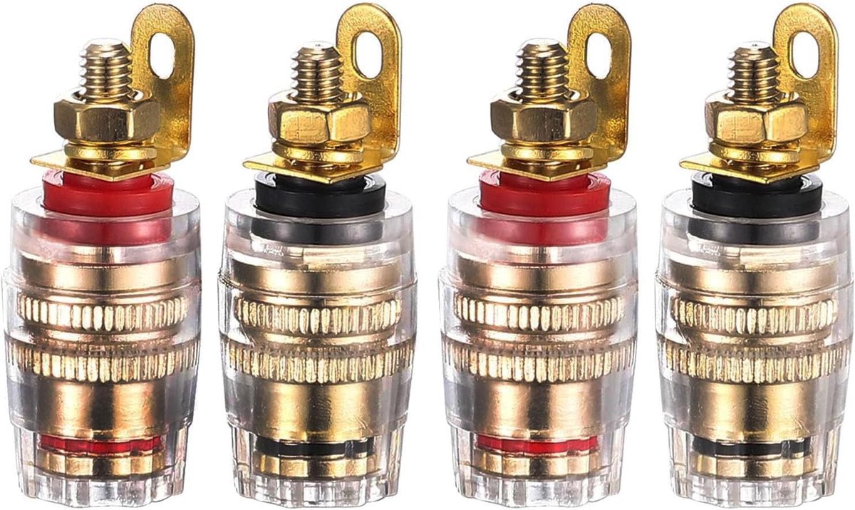 Speaker klem binding post - 4mm banaanplug - 24k vergulde aansluiting - Geschikt voor versterkers - ShopVlot