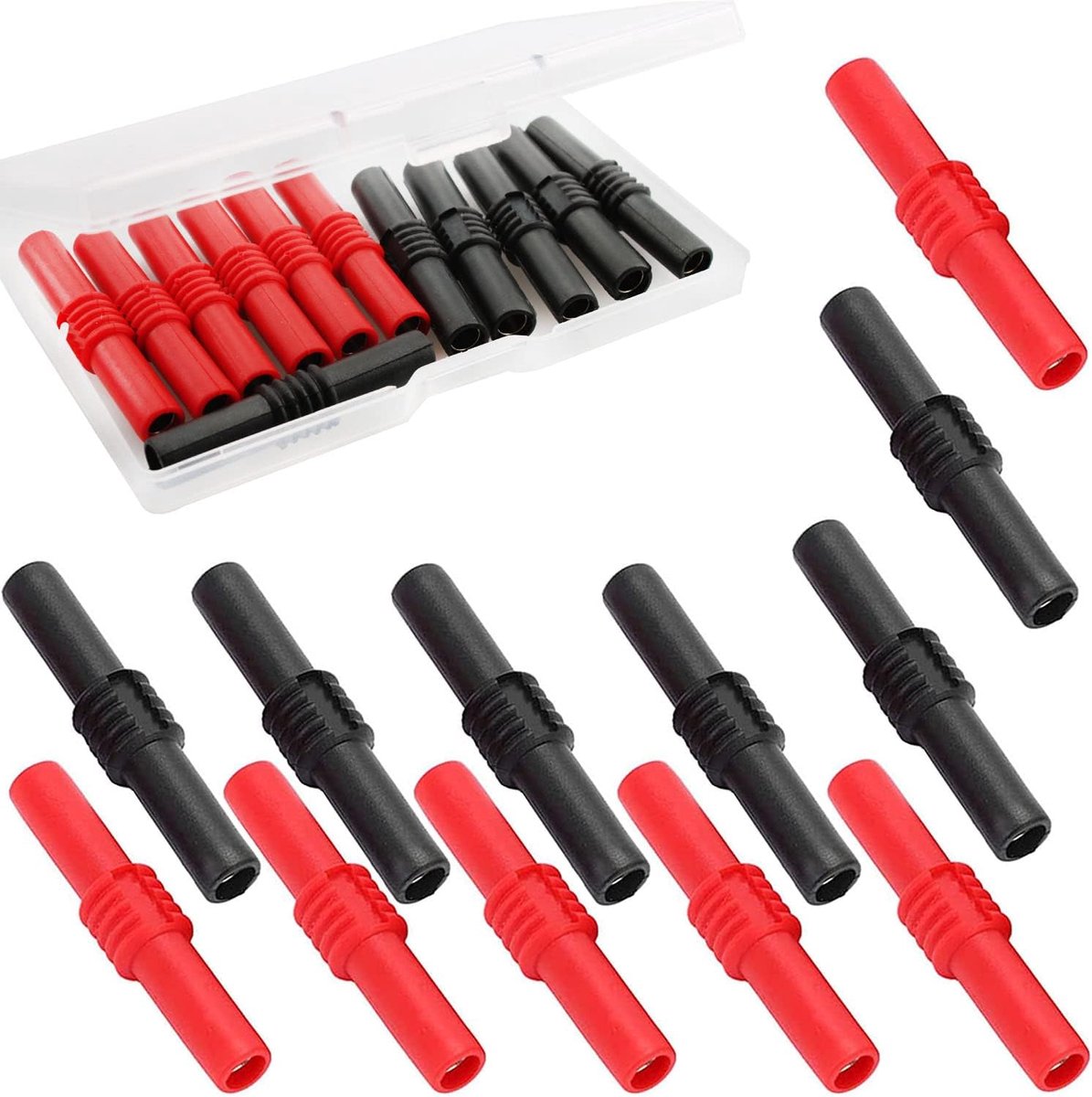 Banana Plug Coupler 4mm - Geïsoleerde koppeling - Vrouwelijke dubbele banana plug socket - Voor uitbreiding multimeter - ShopVlot