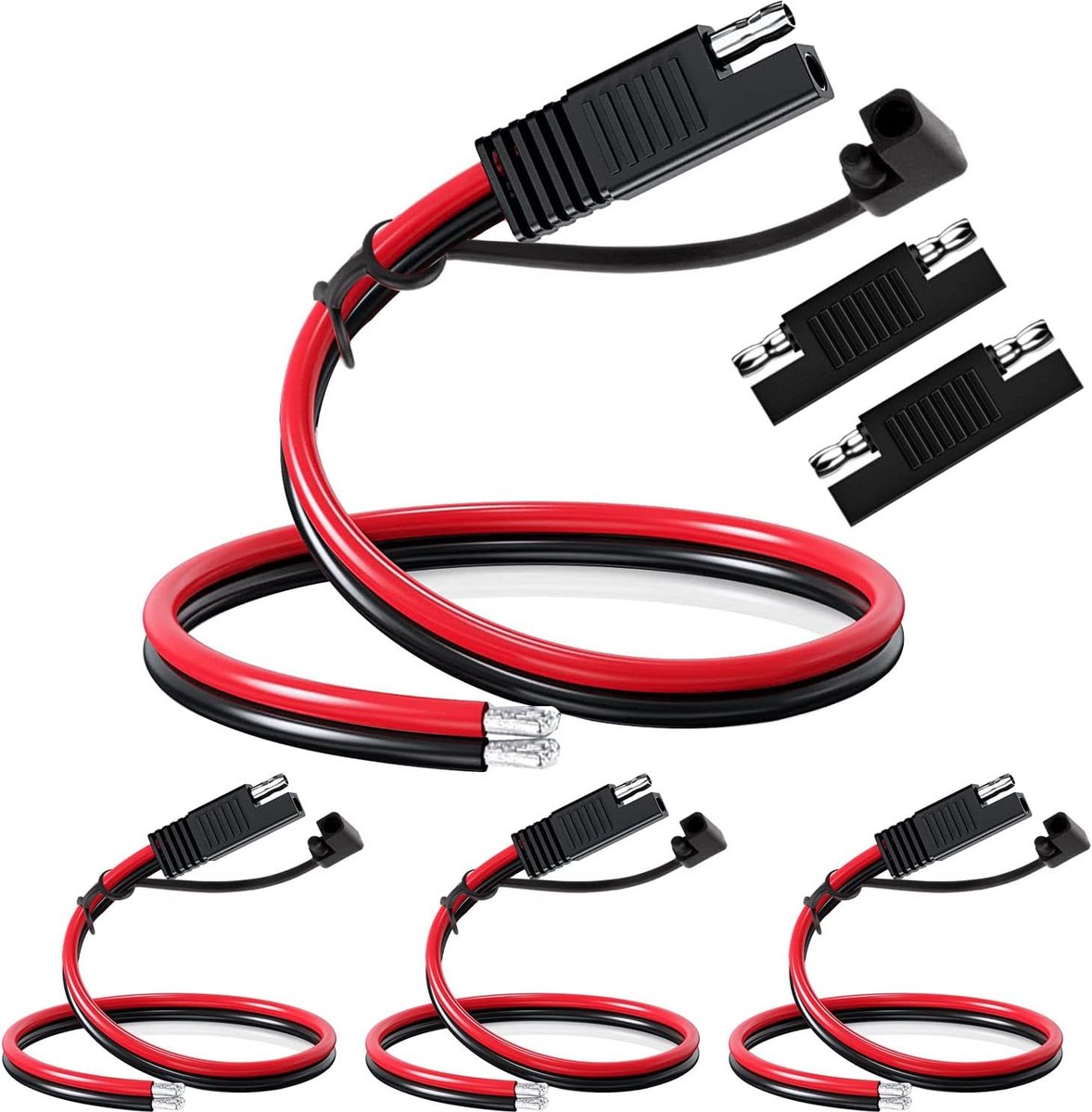 SAE Verlengkabel 12 V/24 V - 12 AWG 2 Pin SAE Stekker - Koper - Ideaal voor zonnepanelen en accu's - ShopVlot