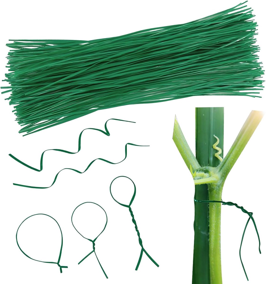 Plantbinders 100 Stuks - 20cm Flexibele Tuinbinders - Robuust en Duurzaam - Ideaal voor Tuin en Creatieve Klussen - ShopVlot