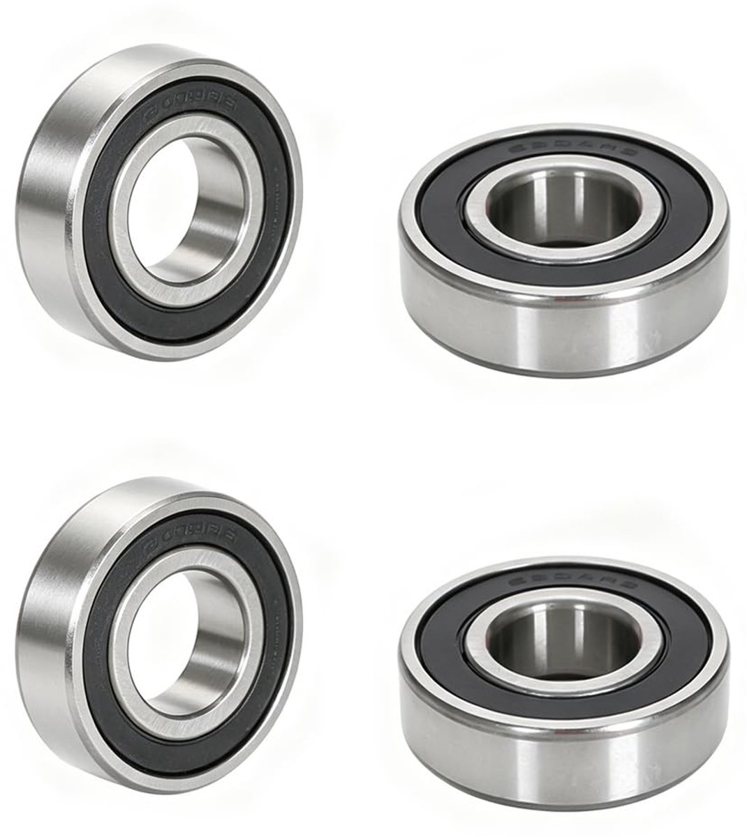 groefkogellagers 20 x 42 x 12 mm - dubbel afgedicht - robuust lagerstaal - soepele werking - ShopVlot