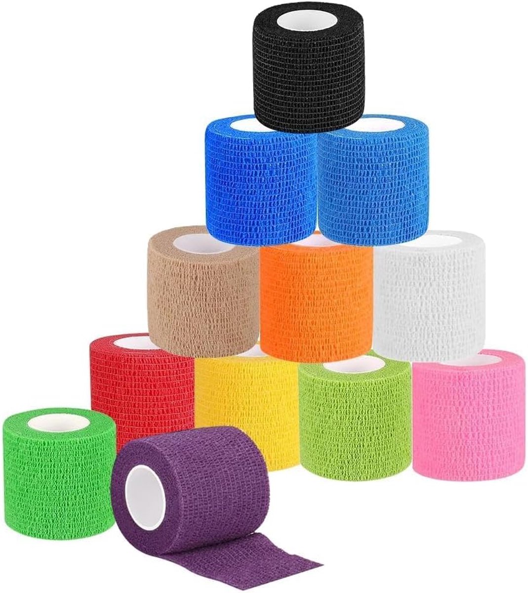 Tattoo grip tape 12 kleuren - zelfklevend - elastische bandage - voor tattoo machines - ShopVlot