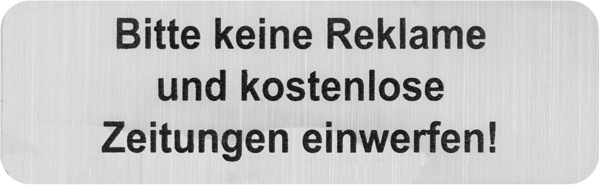 Briefkastenstickers "Geen Reclame" - 6 stuks - Zelfklevende folie - Voor binnen en buiten gebruik - ShopVlot