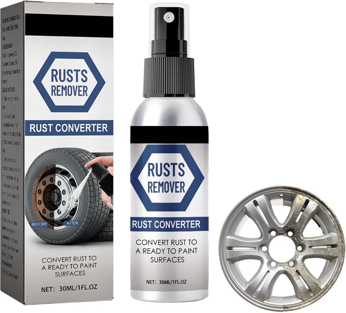 Roestverwijderaar Spray 100ml - Voor Deurbeslag, Auto, Fiets - Effectieve Roestverwijdering - Ideaal Voor Wielen - ShopVlot