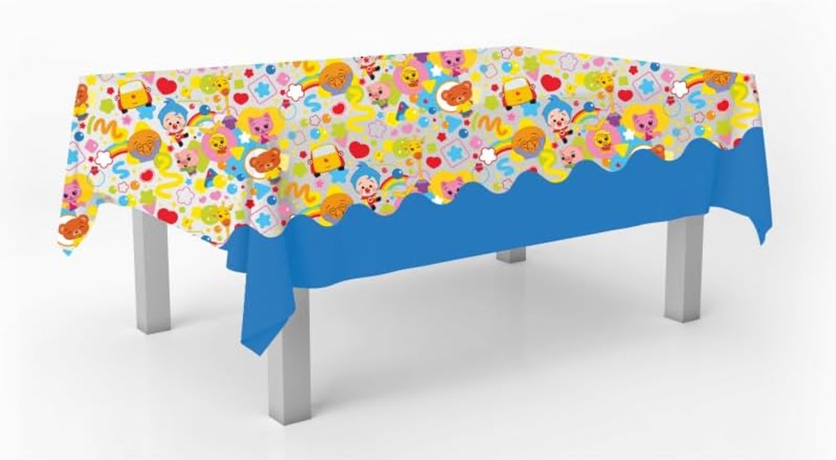 Tafellaken clown 120 x 180 cm - kleurrijk - feestelijk - ideaal voor kinderfeestjes - ShopVlot