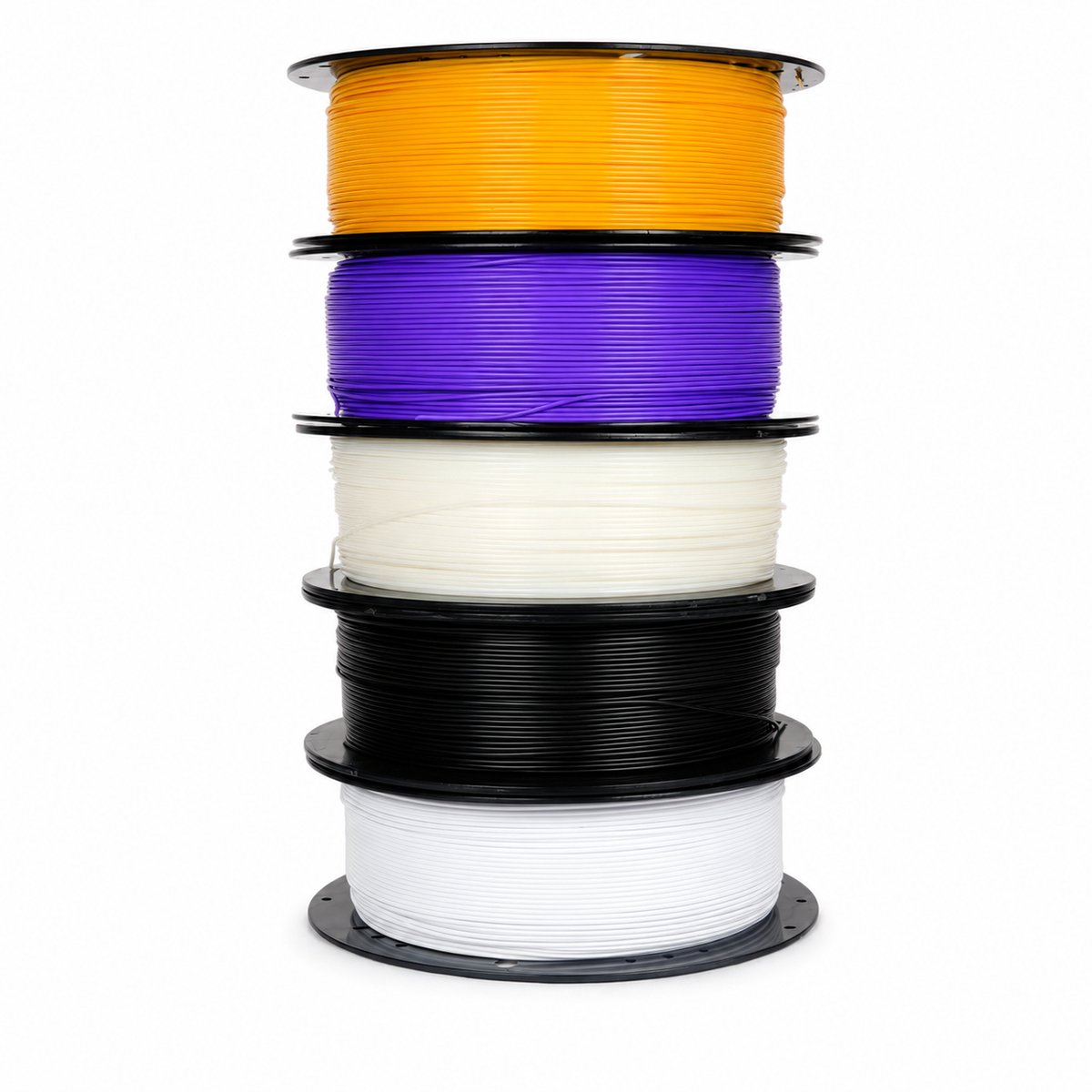 PLA+ filament - Voordeelbundel Halloween - Oranje, Paars, Geest wit, Zwart, Wit - 1,75mm - 5KG - Koppelprint