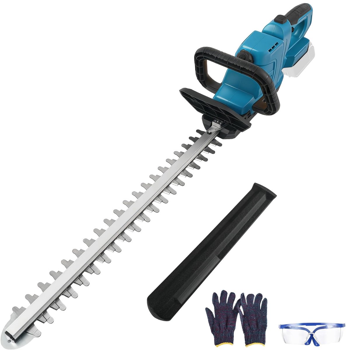 Accu-heggenschaar compatibel met Makita 18V accu (geen batterij), borstelloze elektrische struiktrimmer met 50 cm mes - ShopVlot