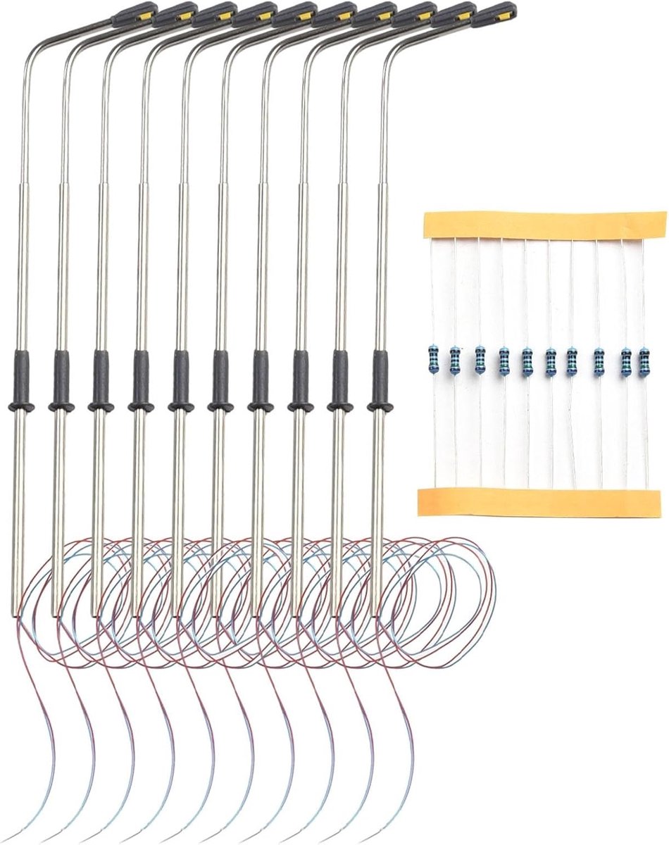 Pack of 10 Warm White HO Scale Single Head Lamps Post Railway Model Street Light - ShopVlot