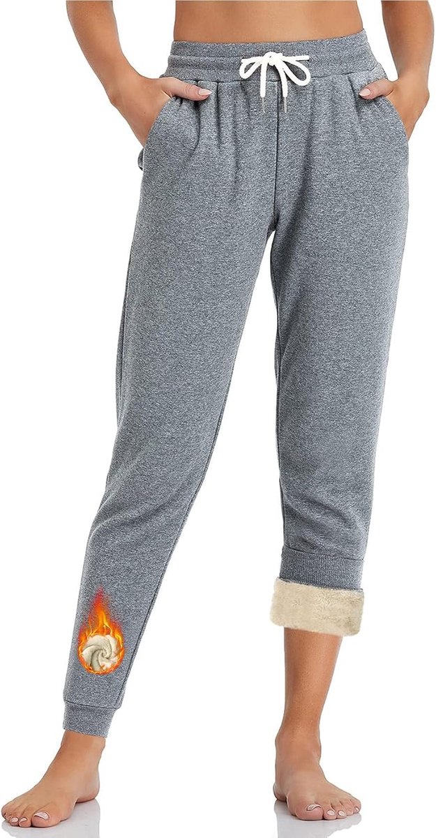 71 78 86 36 inch Ladies Sherpa Fleece Sweatpants Cotton Warm Casual Pants for Cold Weather Thermal Sporty Lounge - ShopVlot