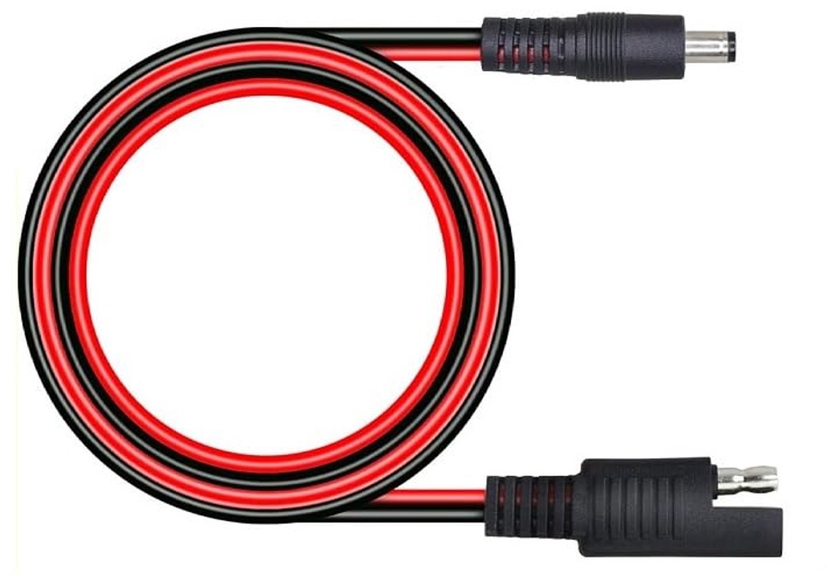 18AWG 60CM SAE Plug to DC 5.5x2.1mm Male Converter Adapter Cable for Cars, Motorcycles, RV Solar Panel Solar Battery - ShopVlot