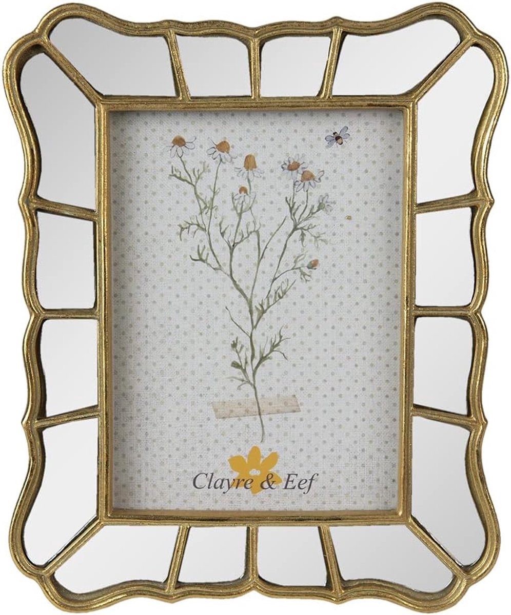 Clayre & Eef Photo Frame 13x18 cm Gold Plastic Photo Frame - ShopVlot
