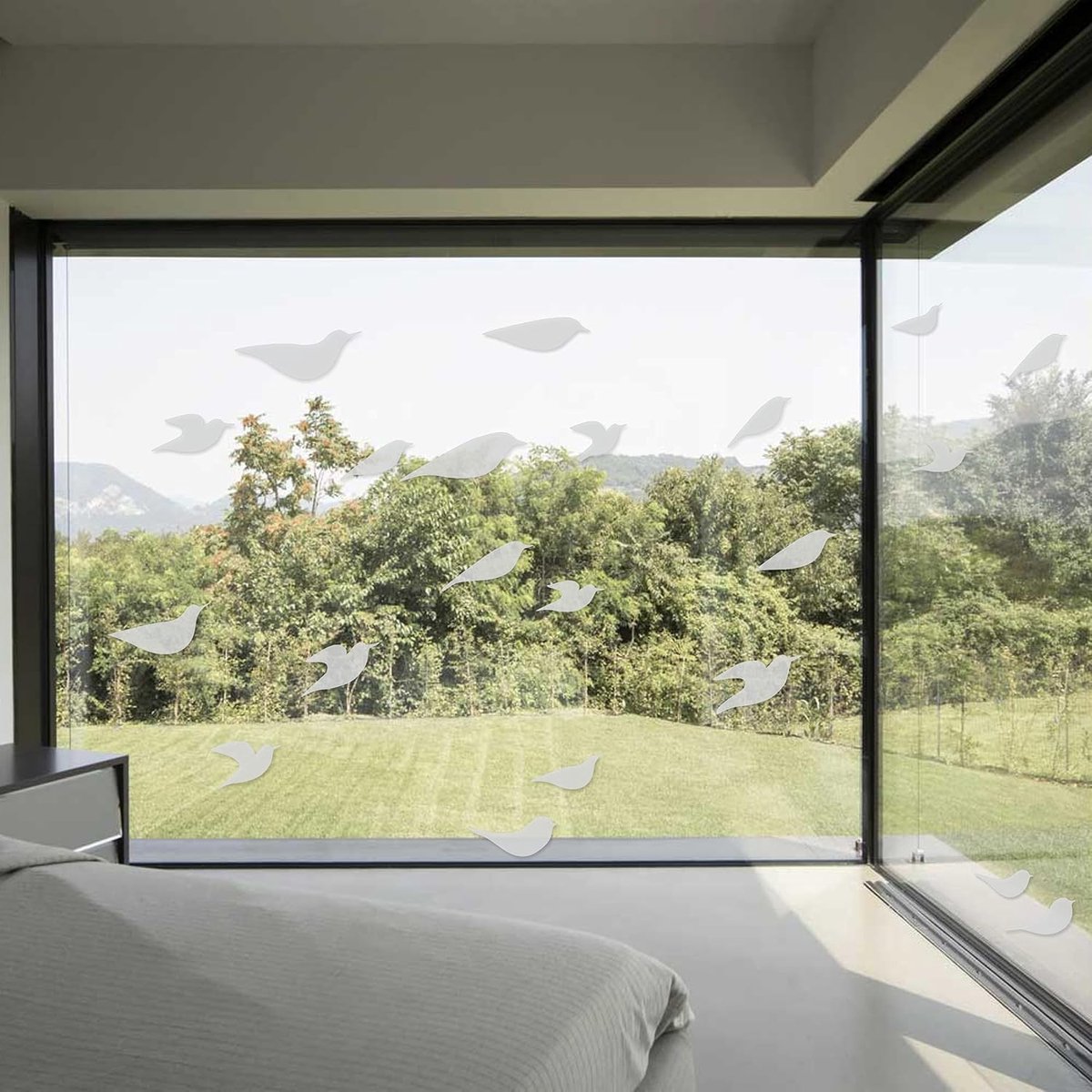 Window Stickers to Prevent Bird Collisions, Bird Silhouettes, Glass Door Protection and Bird Protection, Transparent - ShopVlot