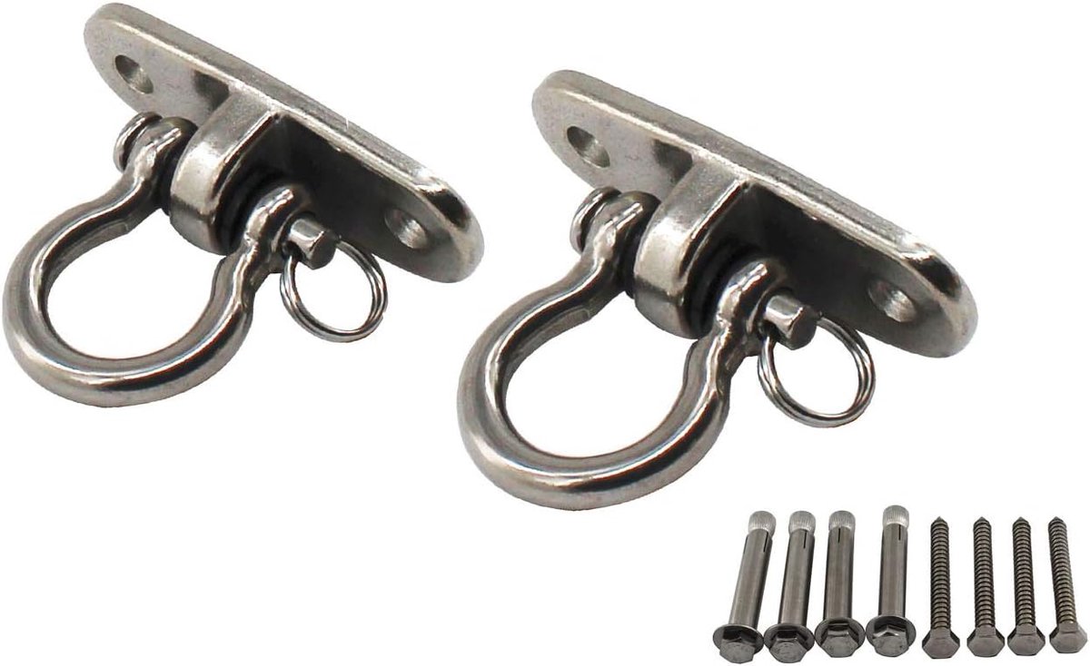304 Stainless Steel Swing Hanger for Wooden Concrete Heavy Duty Swing Buckle Hammock Yoga Fixed Hook Pack of 2 - ShopVlot