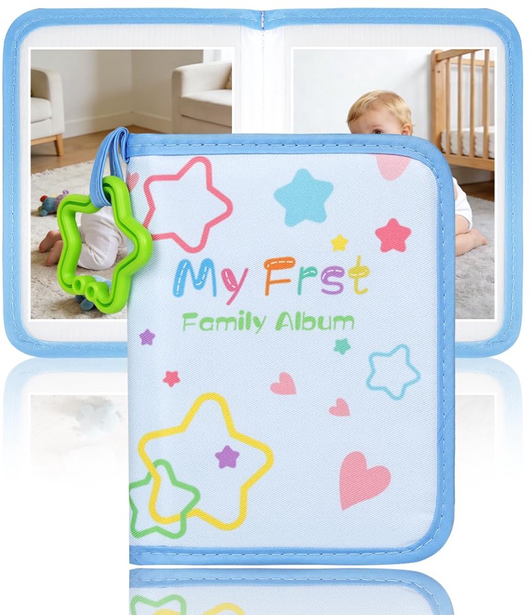 Ainiv Babyalbum, Insteekalbum voor 17 Foto's in Het Formaat 16,5 X 11,5 cm, Familie Albumboek 'mijn Eerste Jaar' met - ShopVlot