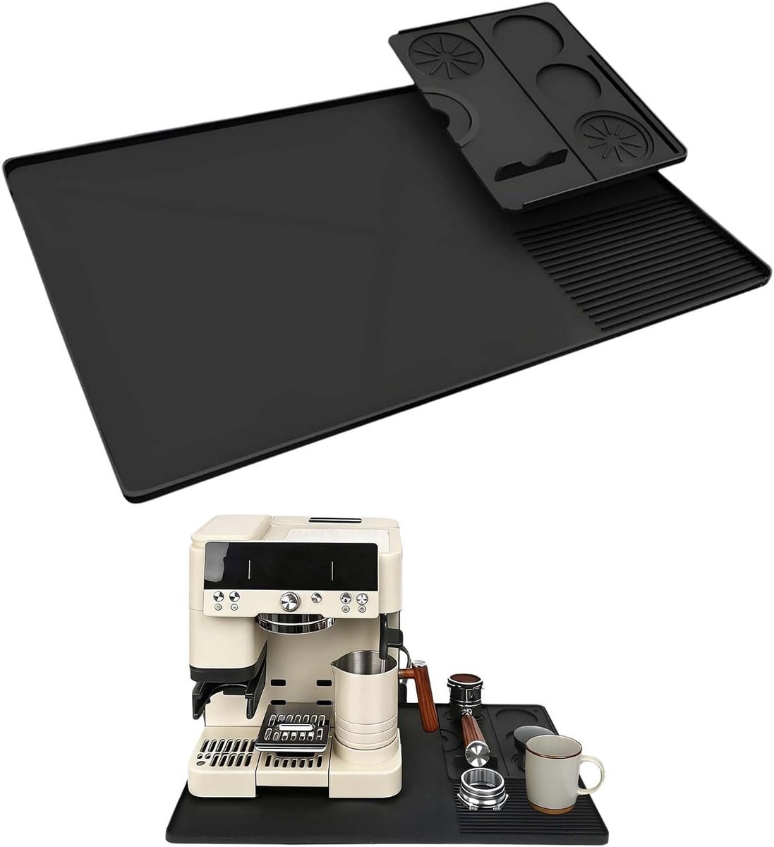 Onderlegger, koffiemachine, siliconenmat, koffiemachine-onderlegger, antislip siliconenmat voor koffiezetapparaat - ShopVlot