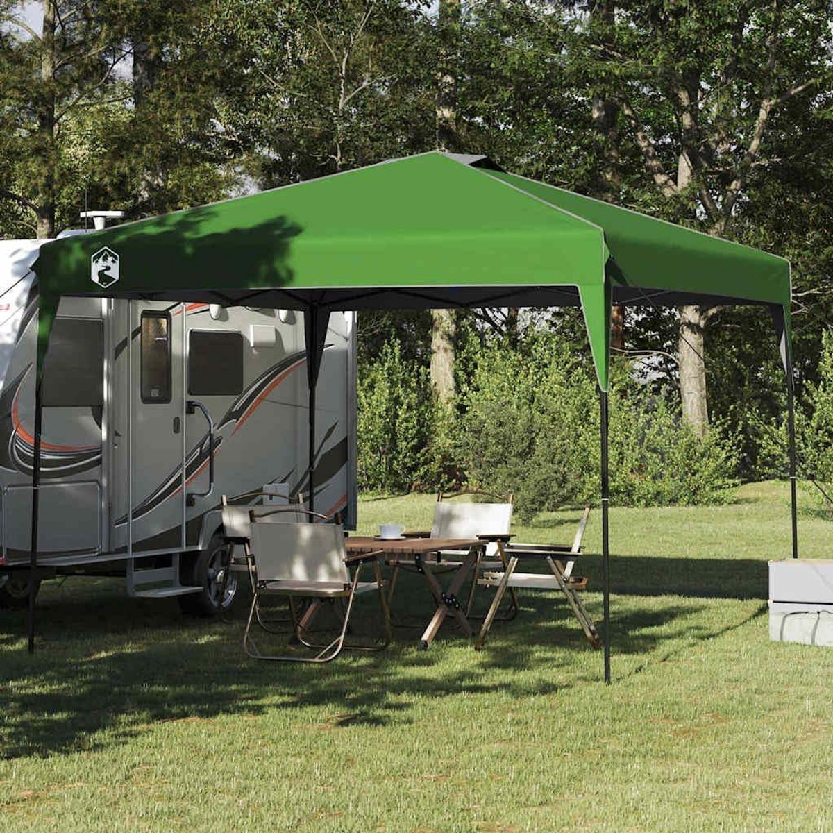 Feesttent Paviljoen - Tuinpaviljoen Luifel - Buitenfeesten Organiseren - Waterdichte UV-bescherming - 290x290x251 cm - Groen