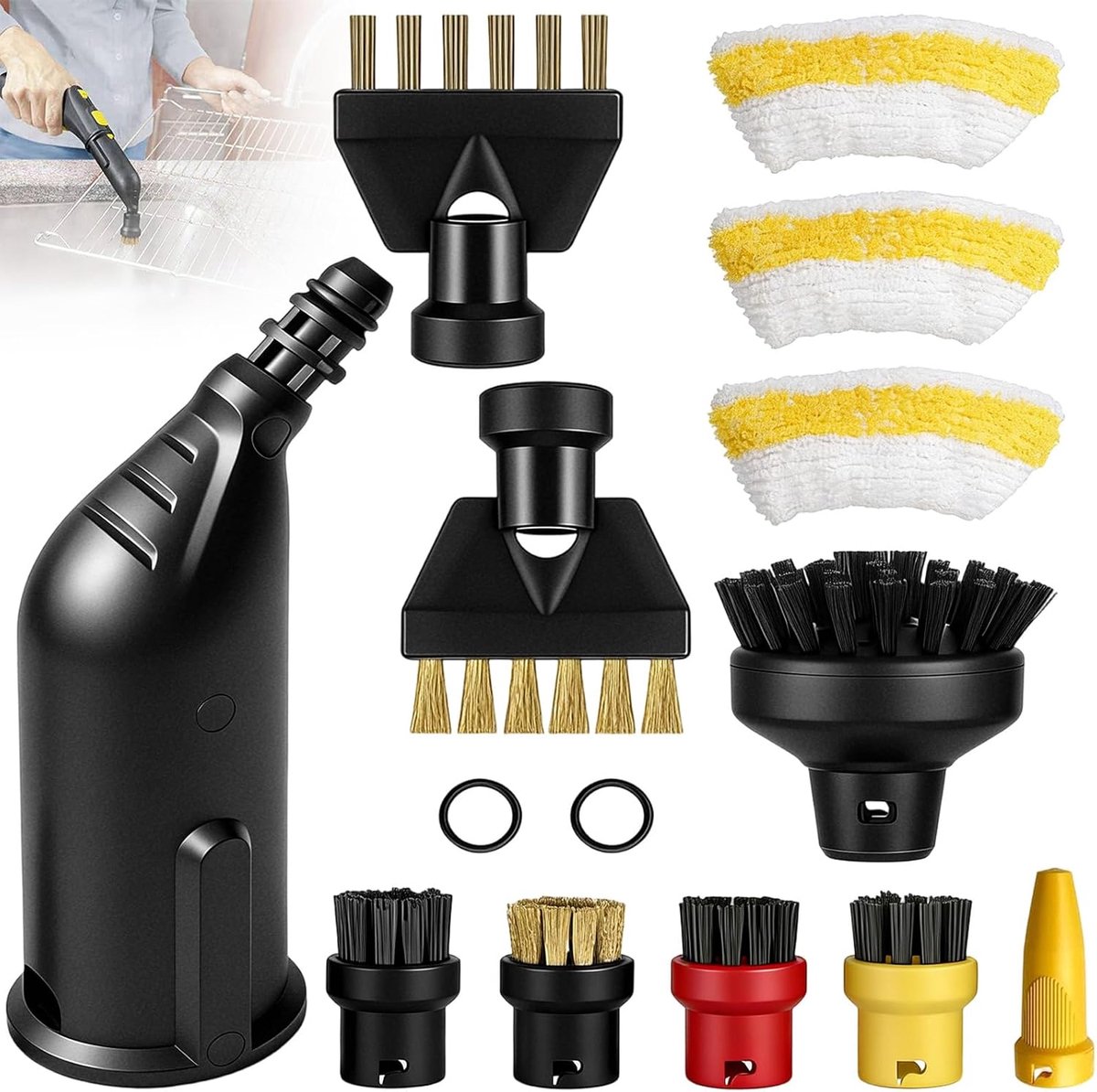 14-delige accessoireset voor stoomreiniger, compatibel met Kärcher SC1/SC2/SC3/SC4/SC5, multi-oppervlak en - ShopVlot