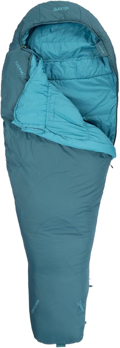 Lichtgewicht Slaapzak - Kampeerslaapzak Mummie - Buiten slapen - Thermische omhelzing - Max 190cm - Blauw — afbeelding 2