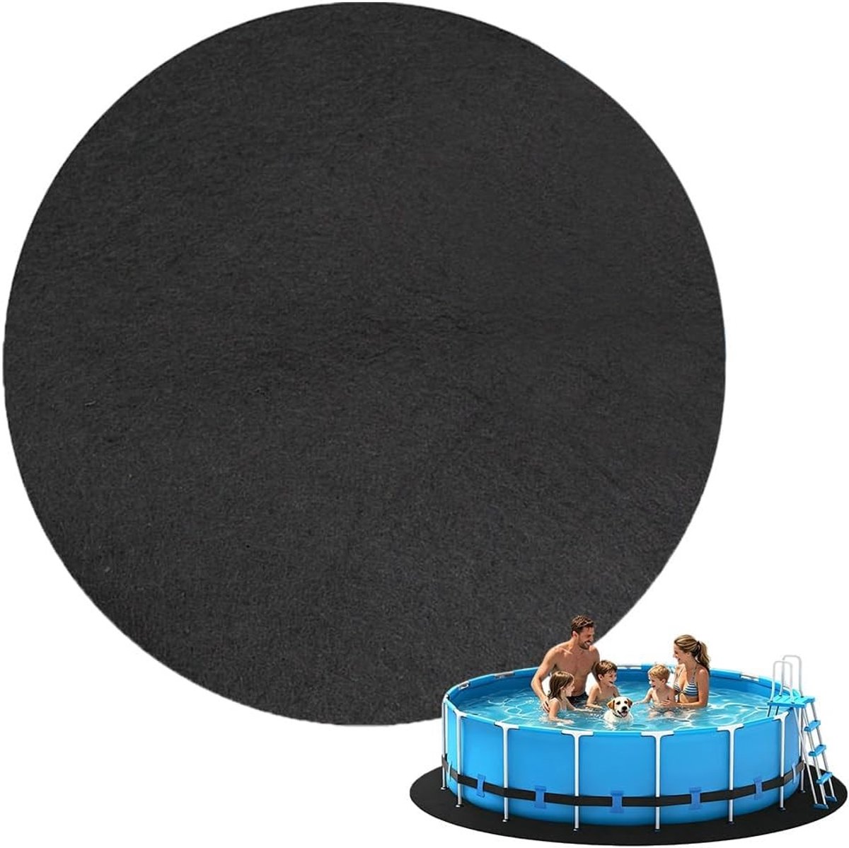 Ronde Outdoor Zwembadmat 305 cm - Bescherming voor Zwembadvloer, Grondzeil en Tuinmat voor Zwembaden