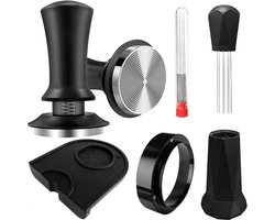 Complete Coffee Tamper Set voor Barista - 53mm Espresso Accessoires met Dosing Funnel, WDT Tool en Tamper Mat voor Thuisgebruik en Koffieliefhebbers