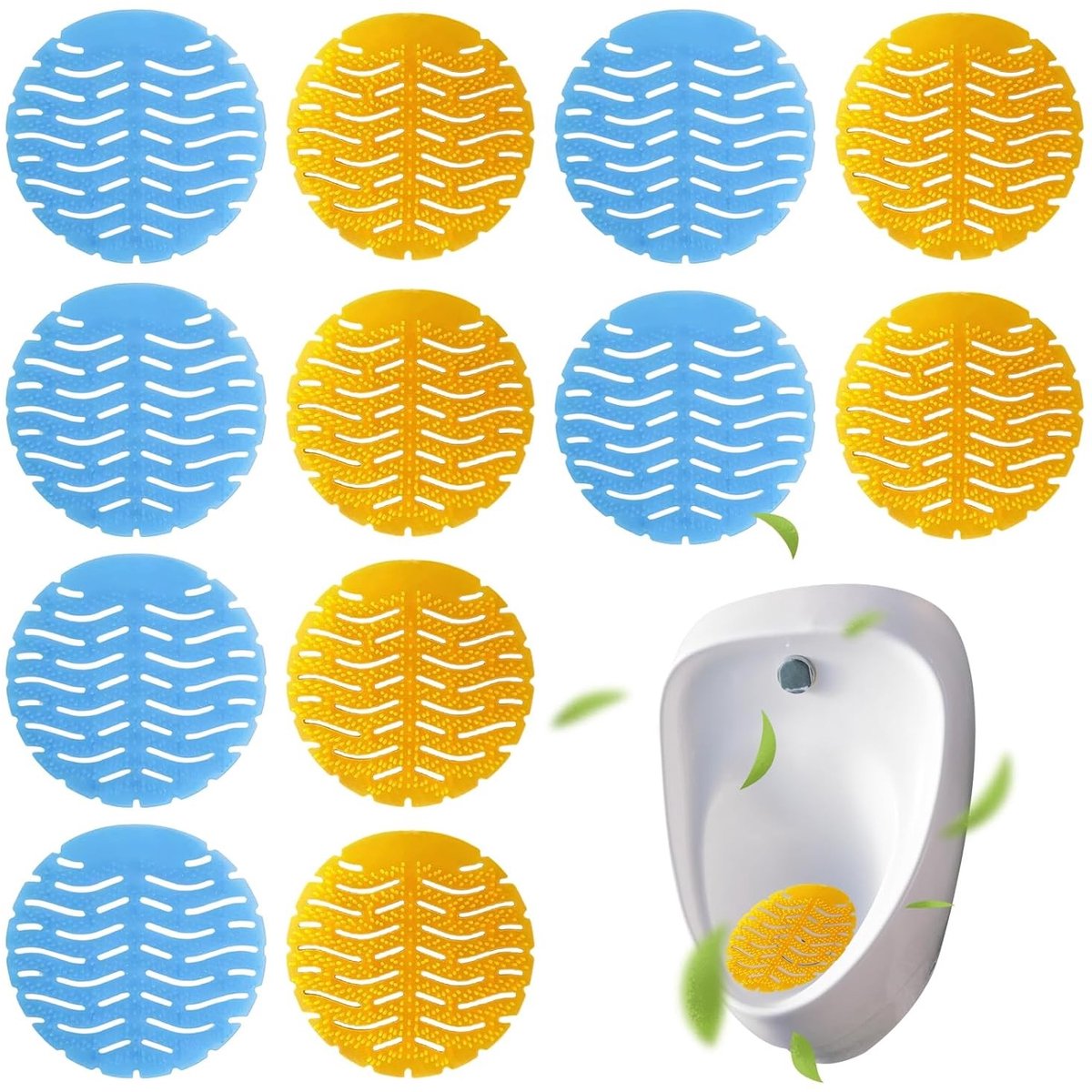 12 Stuks Geurfilter voor Urinoirs, Geur- en Spatbestendige Filters voor Toiletten, Badkamers en Sportzalen