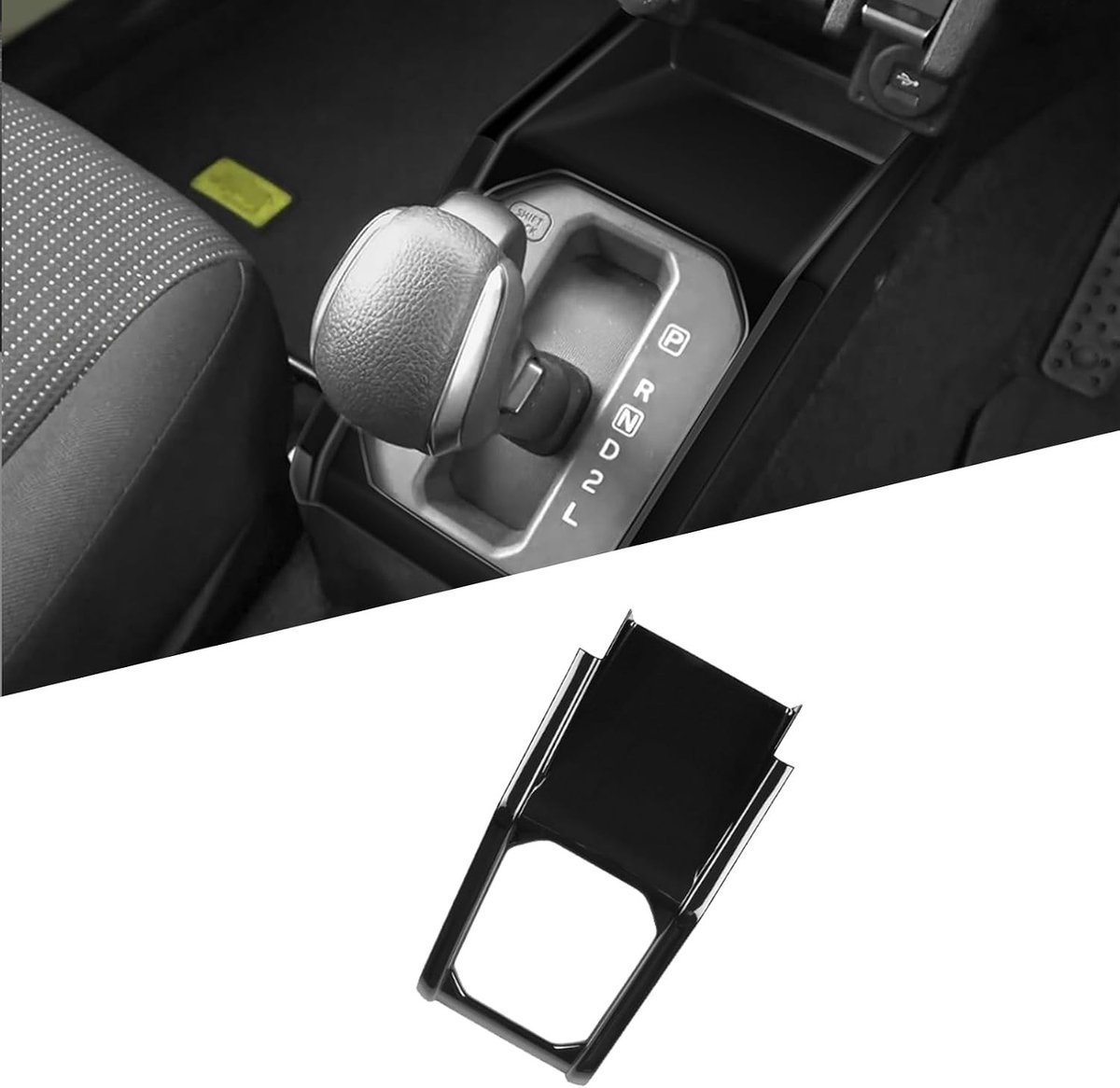 Middenconsole en schakelpaneelbekleding voor Suzuki Jimny 2018-2025, decoratief frame en interieuraccessoires in diepzwart, perfect voor een stijlvolle upgrade