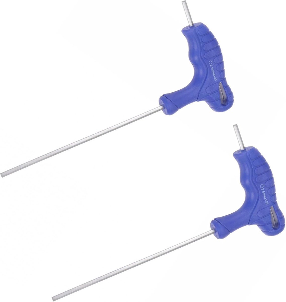 2.5mm T-Handle Hex Sleutel met Dubbele Platte Kop - Cr-V Staal Inbussleutel voor Precisiewerk en Onderhoud