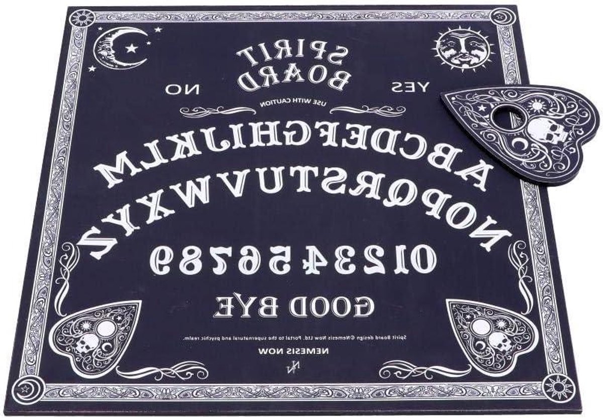 Spirit Bord - Speelbord - Mediumschap Oefenen - Baroque Motieven - 38.5 x 38.5 cm - Zwart Wit