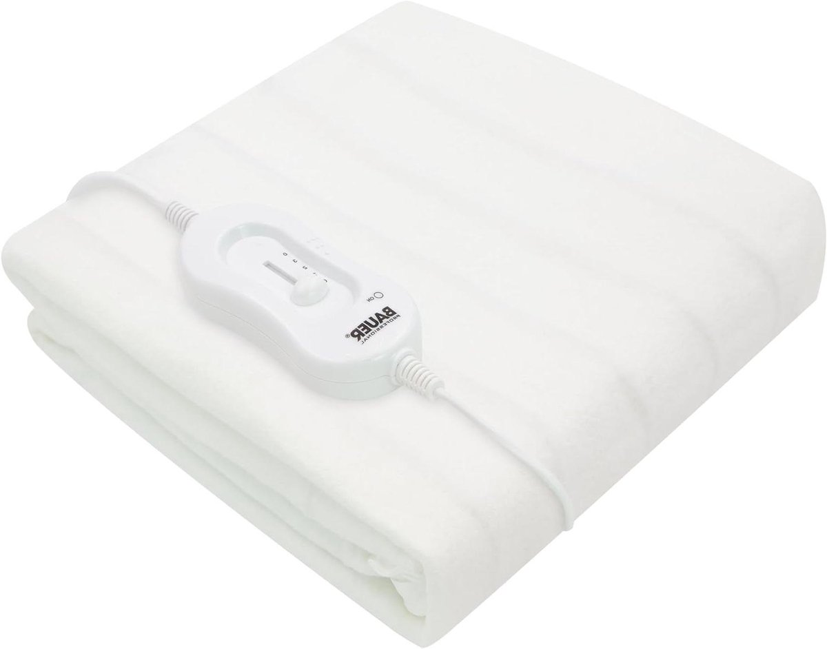 Elektrische Deken - Verwarmde deken - Warm Blijven - 3 Warmtestanden - 107x120cm - Wit