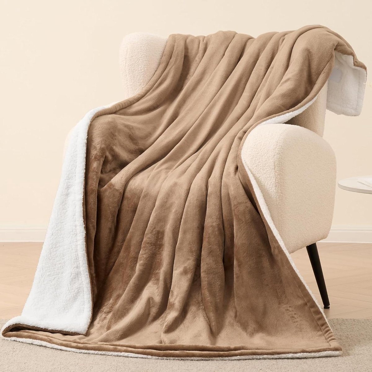 Elektrische Deken - Verwarmde Deken - Comfort Verwarmen - 6 Warmtestanden - 130 x 180 cm - Khaki