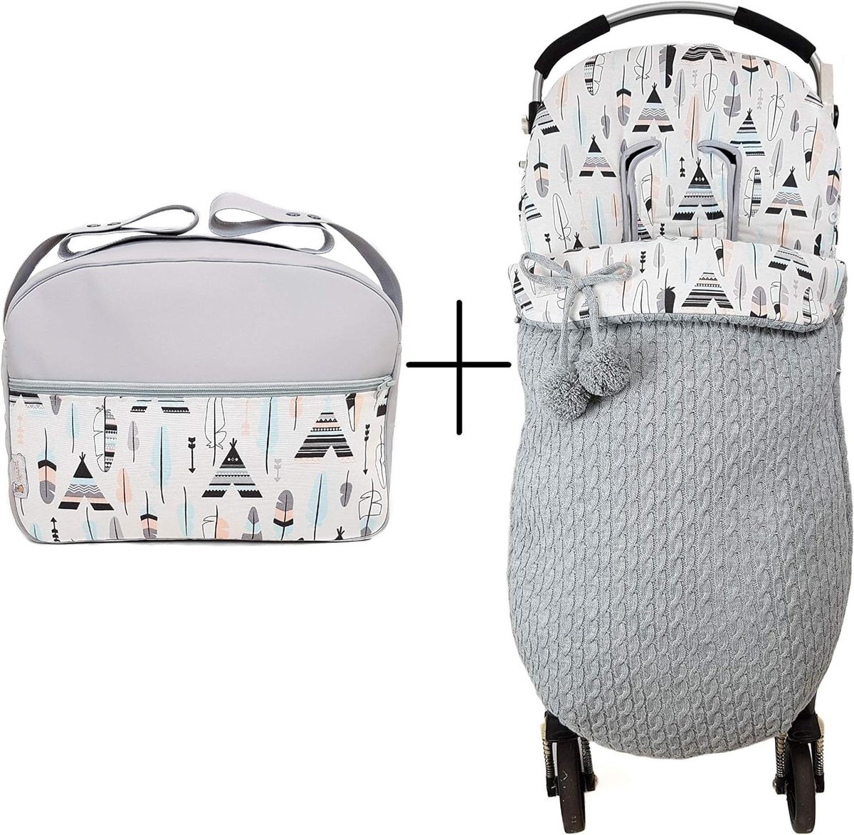 Voetenzak en Maxi Bag - Kinderwagen Accessoires - Baby Comfort - Afneembare Deksel - 29 x 39 x 11 cm