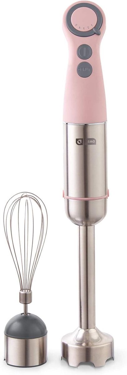 Staafmixer - Handmixer - Keuken Assistent - 5 Snelheden Turbo - 330 Watt - Roze