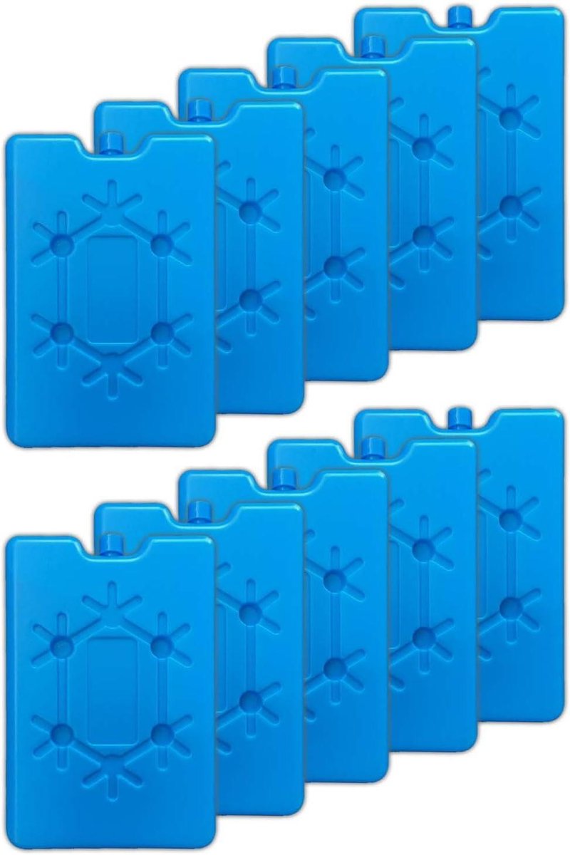 Koelaccu's - Koelpacks - Koelbox Vullen - Ultra plat ontwerp - 10 stuks 16x11 - Blauw