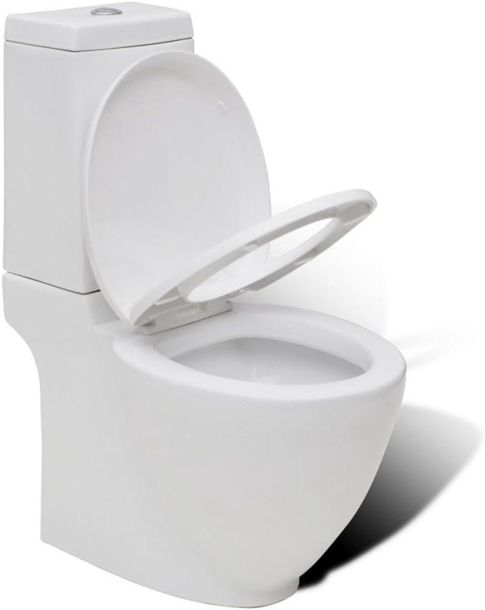 Wandtoilet Keramiek - Hangend Toilet - Badkamer Renovatie - Met Verwarmde Zitting - 35x53x38 cm - Wit