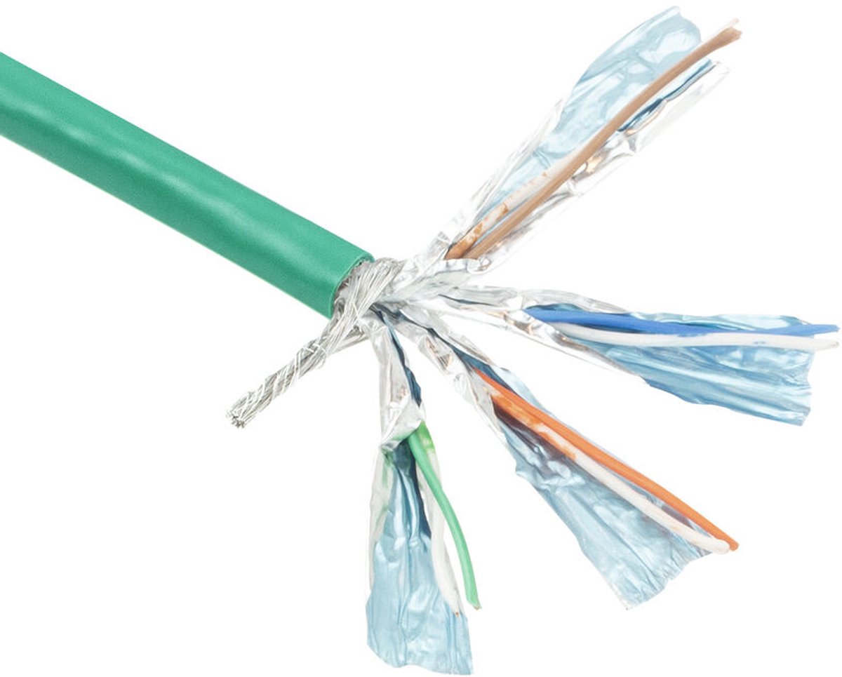 ACT FP657B CAT6 S/FTP PVC Patchkabel Soepel Groen - 305 meter