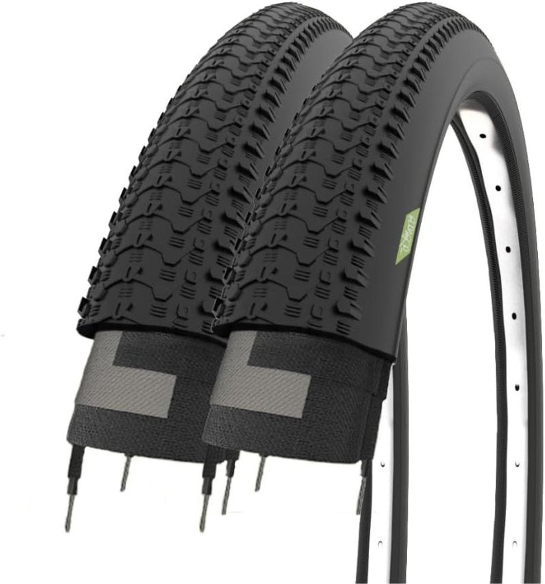 Fietsbanden Set - MTB Buitenbanden - Mountainbiken - Duurzaam Rubber - 26 x 195 inch - Zwart