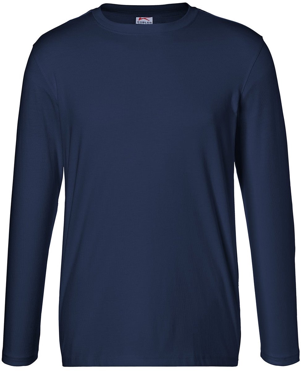 KUBLER 50256240 Lange mouw Werk T-shirt HEREN Donkerblauw - OEKO TEX - Krasvrij - 190 g/m²