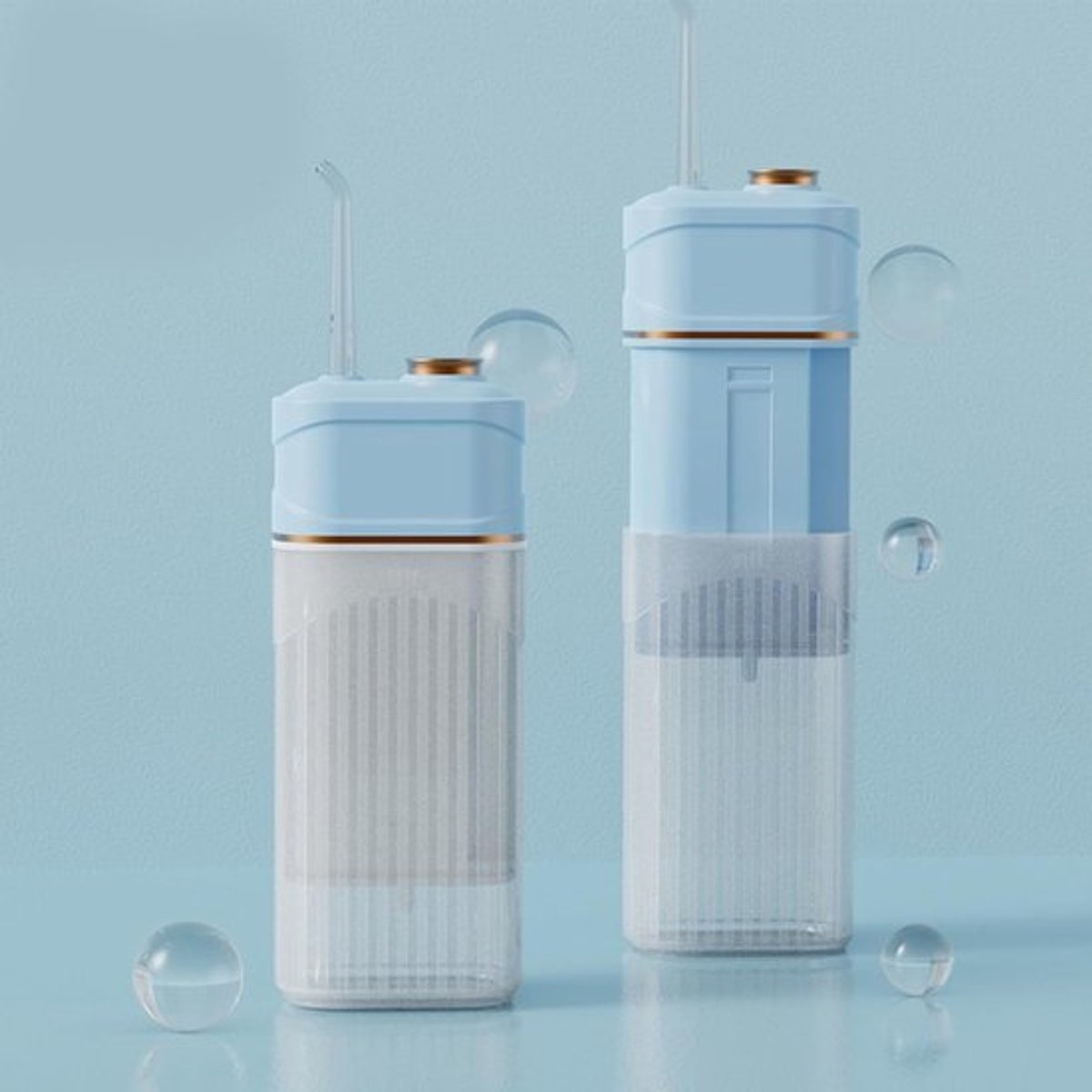 Draagbare waterflosser - Elektrische waterflosser - Dagelijkse mondverzorging - 3 reinigingsstanden - Compact en draagbaar - Blauw