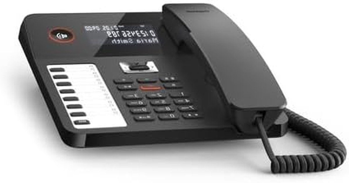 Burelatelefoon - Vast toestel - Zakelijk bellen - Verlicht display - 7x2 programmeerbaar - Zwart