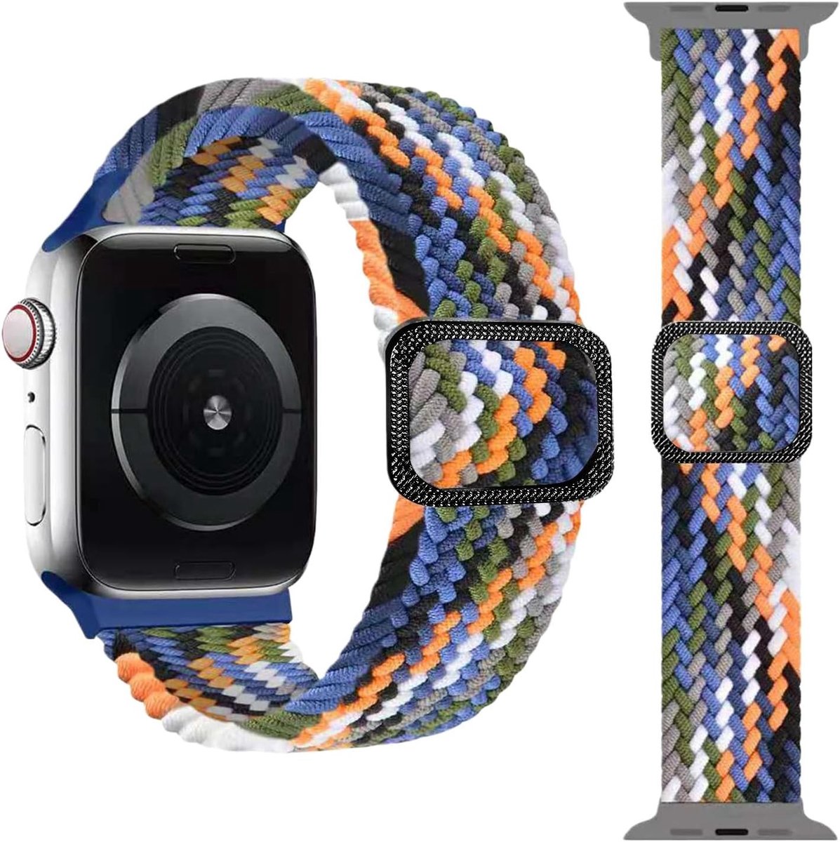 Verstelbare Nylon Sport Vervangband voor Smartwatch - Geschikt voor 38mm, 40mm, 41mm, 42mm, 44mm, 46mm, 45mm en 49mm - Duurzaam, Comfortabel en Ademend Design voor Mannen en Vrouwen