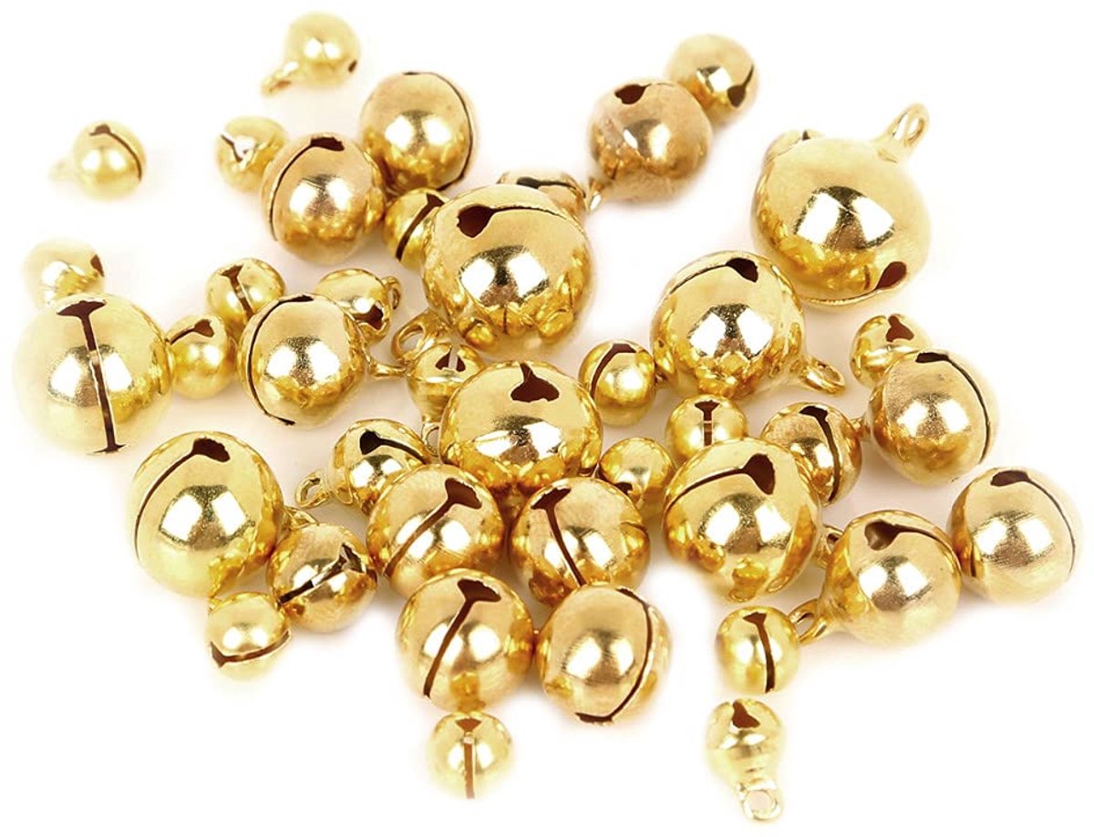 100 stuks gouden metalen belletjes, belletjes, klemmen van ijzer met oogje, kerstversiering voor bruiloft, decoratie, hangers voor doe-het-zelf knutselen, sieraden maken van huisdieren, windkl